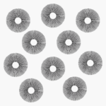 Nine detailed spore prints in a sunburst design.