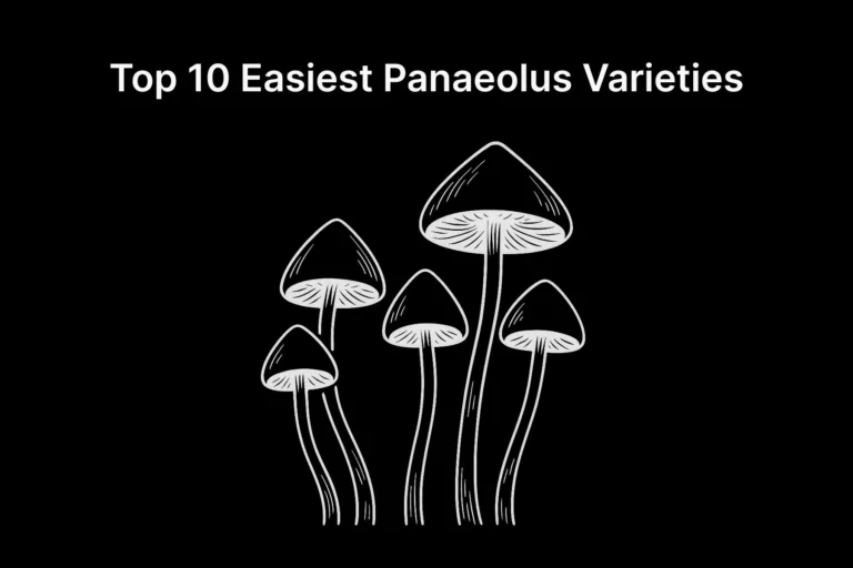 Top 10 Panaeolus Varieties illustrative graphic